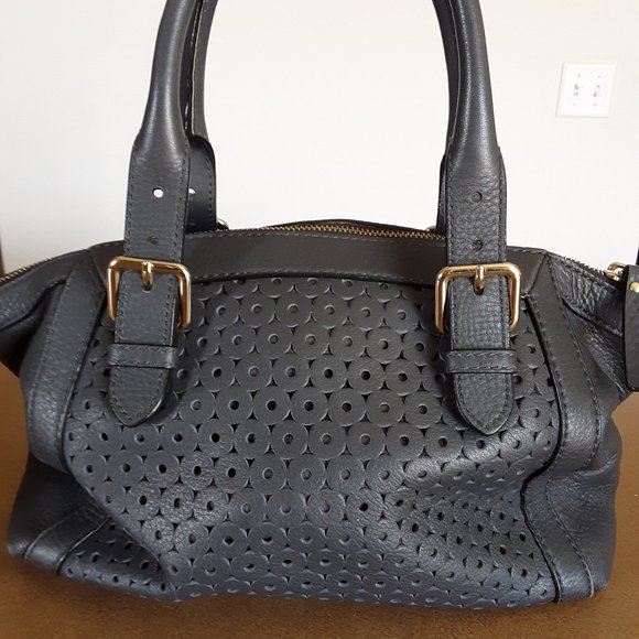 Kate Spade Dark Gray Satchel, EUC - Picture 3 of 11